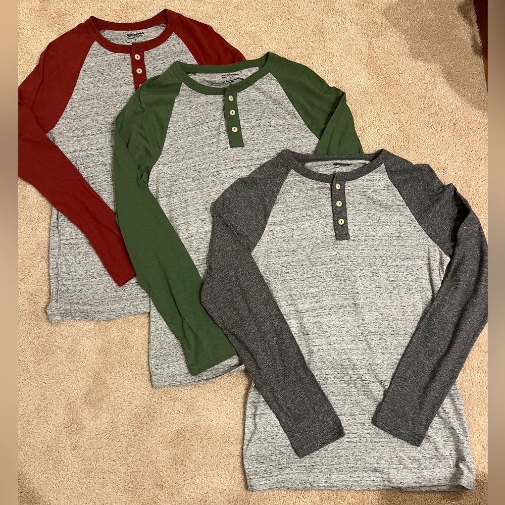 3 Arizona Jeans CO Henley Shirts